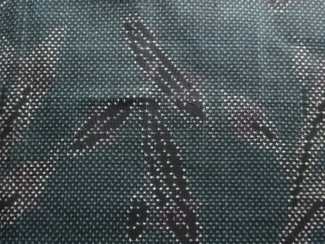 JAPANESE KIMONO / ANTIQUE KIMONO / SILK / DORO OSHIMA TSUMUGI / WOVEN PLANTS / 5MARUKI